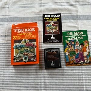 Atari 2600 Street Racer (1978) Video Game Cartridge with Box, Catalog & Manual